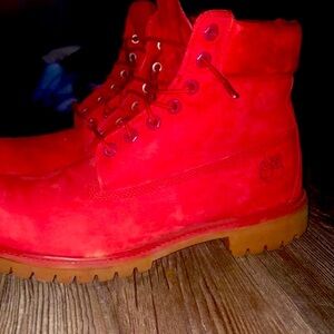 Timberland Red Boots Size 12
